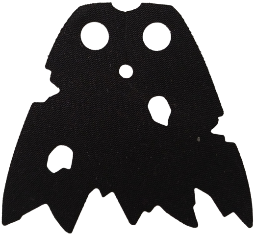 Minifigure Cape Cloth, Holes and Tattered Edges - Traditional Starched Fabric, Curved Top Notch