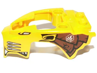 Flywheel Fairing Lion Shape with Black, Silver and Reddish Brown Pattern