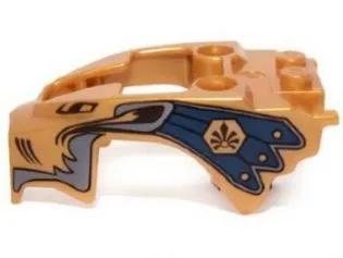 Flywheel Fairing Lion Shape with Gray Mane and Dark Blue Feathers Pattern