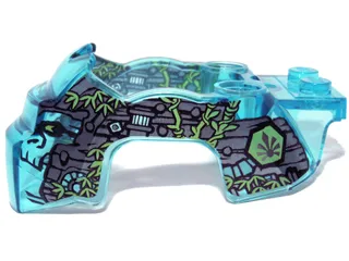 Flywheel Fairing Gorilla Shape with Silver Markings and Leaves Pattern