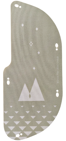 Cloth Sail 10 x 23 with Diamonds, Mountains and Triangles on Dark Tan Background Pattern