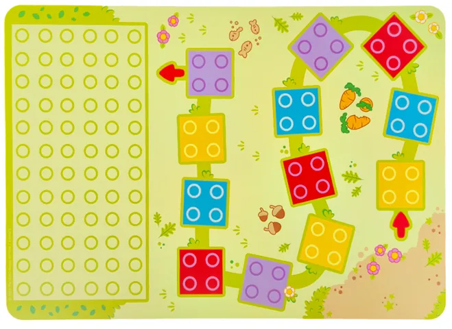 Plastic Duplo Game Board - Bricks and Baseplate Pattern