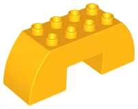Duplo, Brick 2 x 6 x 2 Slope Curved Double with 2 x 2 Cutout on Bottom