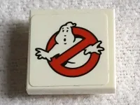 Tile, Modified 2 x 2 Inverted with Ghostbusters Logo Pattern (Sticker) - Set 75827
