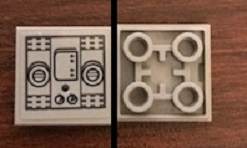 Tile, Modified 2 x 2 Inverted with SW Machinery Pattern (Sticker) - Set 75244