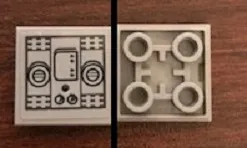 Tile, Modified 2 x 2 Inverted with SW Machinery Pattern (Sticker) - Set 75244