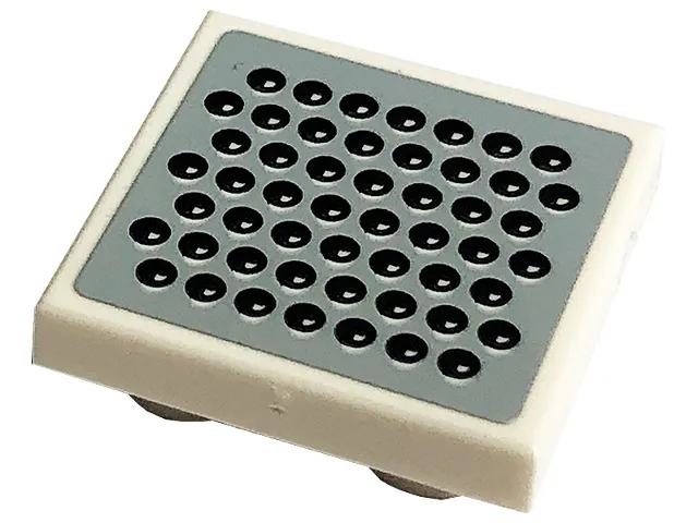 Tile, Modified 2 x 2 Inverted with Black Dots on Dark Bluish Gray Background Pattern (Sticker) - Set 10266