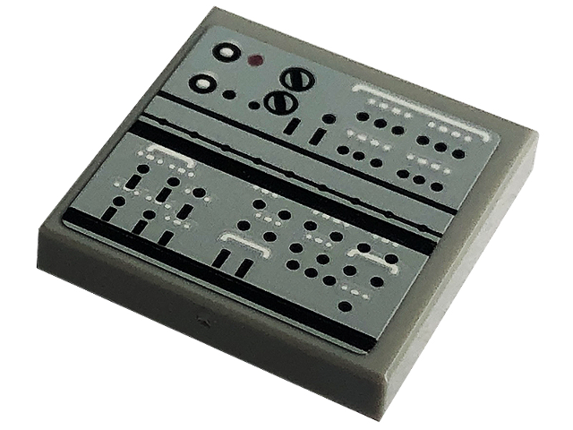 Tile, Modified 2 x 2 Inverted with Black and White Machine Pattern 2 (Sticker) - Set 10266