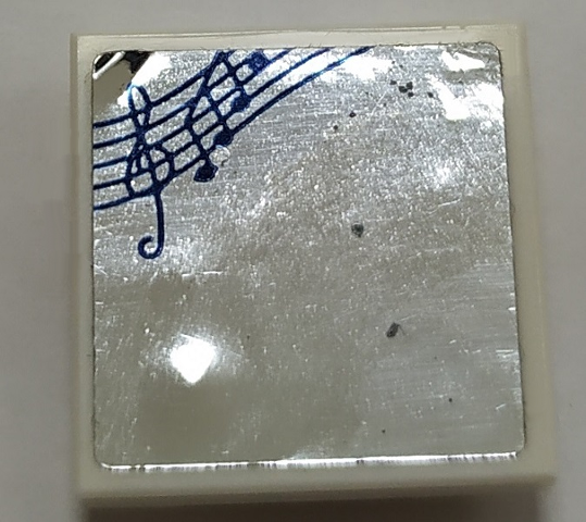 Tile, Modified 2 x 2 Inverted with Mirror and Musical Score with Music Notes Pattern (Sticker) - Set 41341