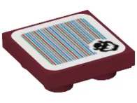 Tile, Modified 2 x 2 Inverted with Super Mario Scanner Code Bowser Pattern (Sticker) - Set 71391