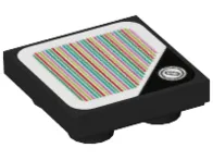 Tile, Modified 2 x 2 Inverted with Super Mario Scanner Code Coin Pattern (Sticker) - Set 71397