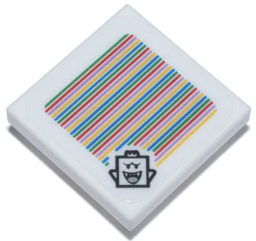 Tile, Modified 2 x 2 Inverted with Super Mario Scanner Code King Boo Pattern (Sticker) - Set 72038