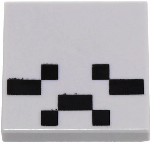 Tile, Modified 2 x 2 Inverted with Black Squares and Rectangles Pattern (Minecraft Dried Ghast Face)