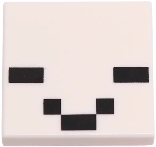 Tile, Modified 2 x 2 Inverted with Black Squares and Rectangles Pattern (Minecraft Hydrated Ghast Face)