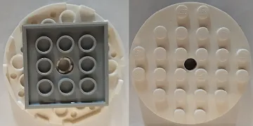 Turntable 6 x 6 x 2/3 with Light Bluish Gray Square Base, Free-Spinning (11213 / 61485)