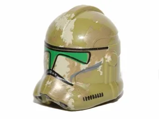 Minifigure, Headgear Helmet SW Clone Trooper (Phase 2) with 41st Camouflage Pattern