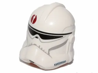 Minifigure, Headgear Helmet SW Clone Trooper (Phase 2) with Dark Red Emblem Pattern