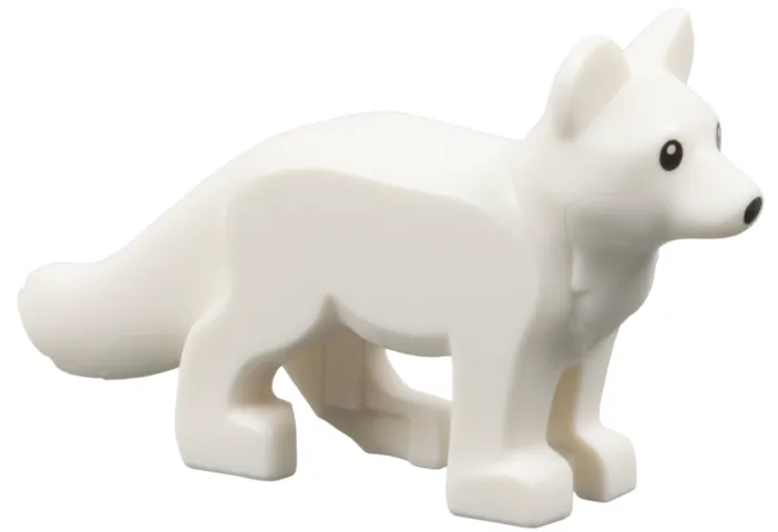 Fox, Bushy Tail with Black Eyes and Nose Pattern