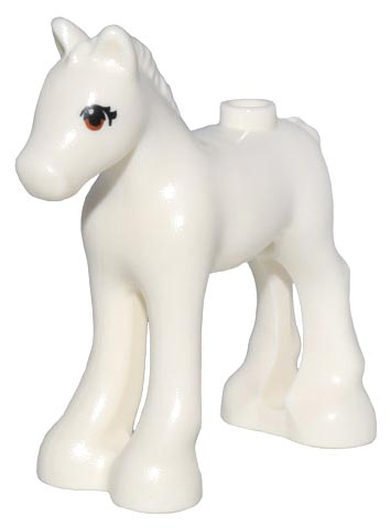 Horse, Friends Style, Baby Foal with Dark Orange Eyes and Black Double Eyelashes Pattern