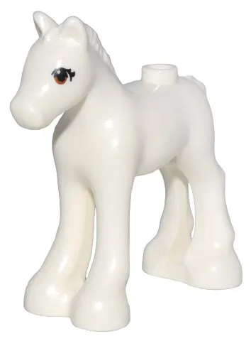 Horse, Friends Style, Baby Foal with Dark Orange Eyes and Black Double Eyelashes Pattern