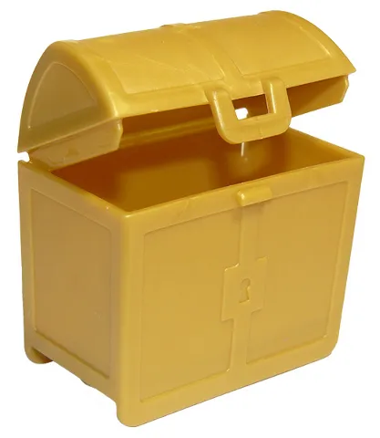 Duplo Treasure Chest Opening 2 x 3 1/2 x 3 with Detailed Lid Ends