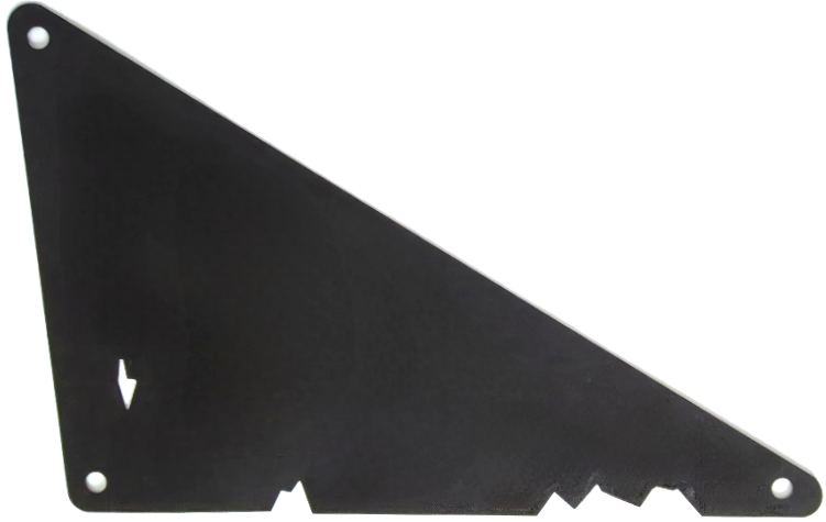 Cloth Sail Triangular 16 x 22 1/2 with Tattered Hole