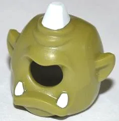 Minifigure, Headgear Mask Cyclops with White Horn and White Teeth Pattern
