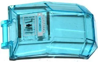 Windscreen 4 x 4 x 4 2/3 with Bar Handle with 'OPERATION', 'ACTIVATED' and Black Minifigure Silhouette Pattern (Sticker) - Set 70170