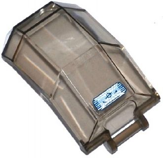 Windscreen 4 x 4 x 4 2/3 with Bar Handle with Blue and White Head-Up Display (HUD) Pattern (Sticker) - Set 76036