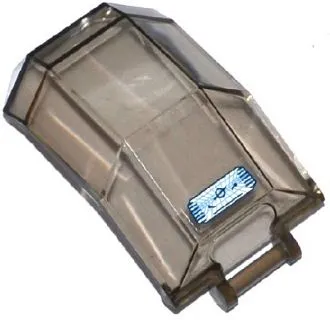 Windscreen 4 x 4 x 4 2/3 with Bar Handle with Blue and White Head-Up Display (HUD) Pattern (Sticker) - Set 76036