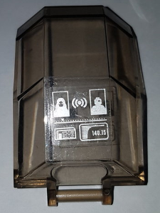 Windscreen 4 x 4 x 4 2/3 with Bar Handle with '140.15' and White Head-Up Display (HUD) Pattern (Sticker) - Set 70164