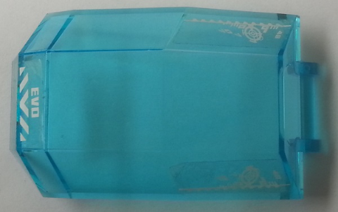 Windscreen 4 x 4 x 4 2/3 with Bar Handle White Chevron, Targets, 'EVO' and '48707' Pattern (Stickers) - Set 44015