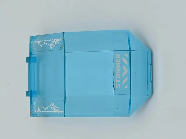 Windscreen 4 x 4 x 4 2/3 with Bar Handle with White Danger Stripes, 'STORMER' and '237 EO 07985' Pattern (Stickers) - Set 44017