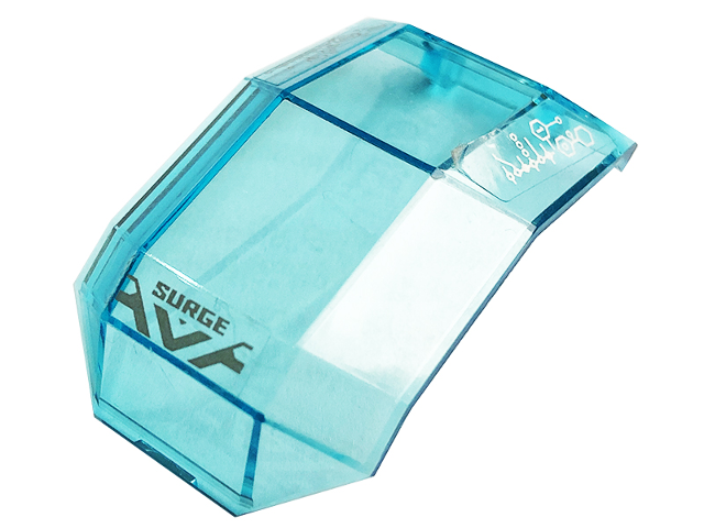 Windscreen 4 x 4 x 4 2/3 with Bar Handle with Silver Chevron, 'SURGE', and Circuitry with Targets Pattern (Stickers) - Set 44028