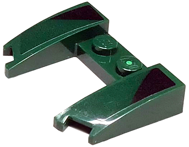 Wedge 3 x 4 x 2/3 Curved with Cutout with 2 Black Triangles Pattern (Stickers) - Set 76907