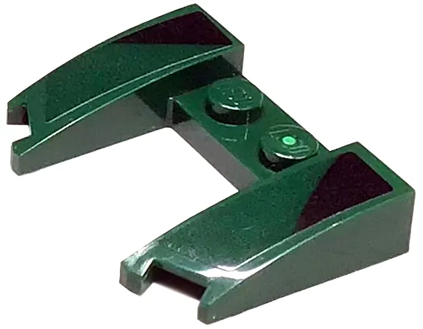 Wedge 3 x 4 x 2/3 Curved with Cutout with 2 Black Triangles Pattern (Stickers) - Set 76907