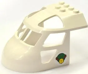 Aircraft Fuselage Forward Top Curved 6 x 8 x 4 with Box and Arrows and Globe Pattern on Both Sides (Stickers) - Set 60021