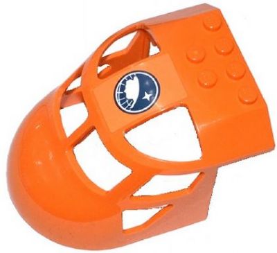 Aircraft Fuselage Forward Top Curved 6 x 8 x 4 with Arctic Explorer Logo Pattern (Sticker) - Sets 60034 / 60064