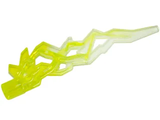 Hero Factory Weapon Accessory, Flame / Lightning Bolt with Axle Hole with Marbled Trans-Clear Pattern