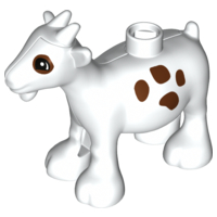 Duplo Goat with Dark Brown Spots Pattern