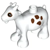 Duplo Goat with Dark Brown Spots Pattern