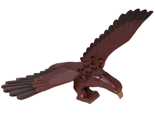 Eagle, Movable Wings, Dark Brown Head and Tail Feathers
