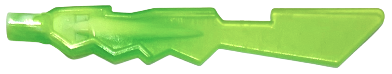 Minifigure, Weapon Sword Blade with Jagged Edges and Bar End with Marbled White Pattern