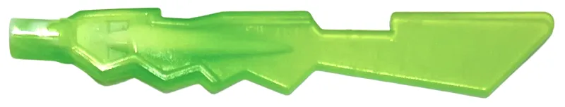 Minifigure, Weapon Sword Blade with Jagged Edges and Bar End with Marbled White Pattern