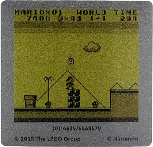 Plastic Lenticular Game Boy Screen with Nintendo Super Mario Land Pattern