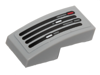 Slope, Curved 2 x 1 x 2/3 with SW Flash Speeder Controls Pattern (Sticker) - Set 75091