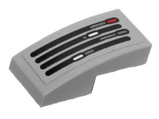 Slope, Curved 2 x 1 x 2/3 with SW Flash Speeder Controls Pattern (Sticker) - Set 75091