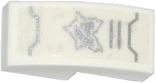 Slope, Curved 2 x 1 x 2/3 with Silver Ultra Agents Logo and Grille Pattern (Sticker) - Set 70167