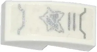 Slope, Curved 2 x 1 x 2/3 with Silver Ultra Agents Logo and Grille Pattern (Sticker) - Set 70167