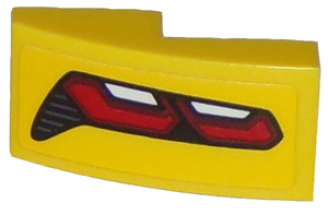 Slope, Curved 2 x 1 x 2/3 with Corvette Taillight Pattern Model Left Side (Sticker) - Set 75870